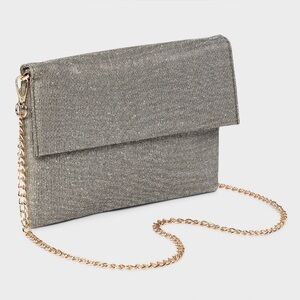 NWT Flap Clutch Bag - A New Day Sparkle: Magnetic Closure, Detachable Strap